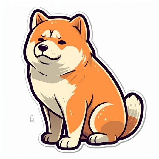 Shiba Inu Dog Vinyl Decal Sticker for Car, Laptop, Tumbler and more # 001654