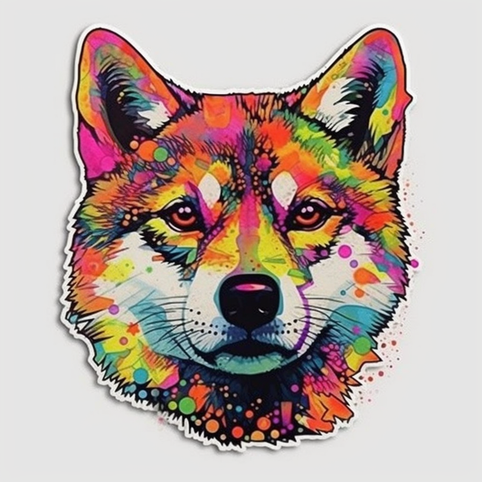 Shiba Inu Dog Vinyl Decal Sticker for Car, Laptop, Tumbler and more # 001652