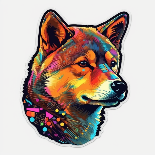 Shiba Inu Dog Vinyl Decal Sticker for Car, Laptop, Tumbler and more # 001656
