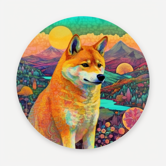 Shiba Inu Dog Vinyl Decal Sticker for Car, Laptop, Tumbler and more # 001659