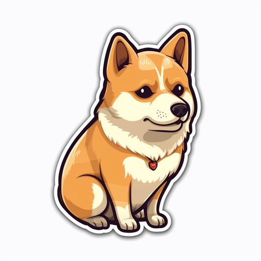 Shiba Inu Dog Vinyl Decal Sticker for Car, Laptop, Tumbler and more # 001658