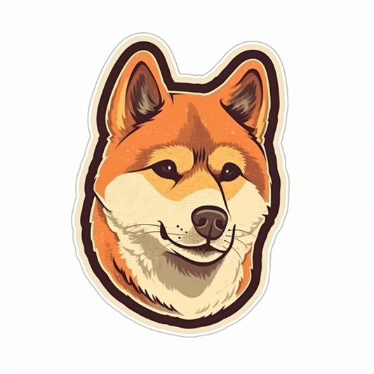 Shiba Inu Dog Vinyl Decal Sticker for Car, Laptop, Tumbler and more # 001665