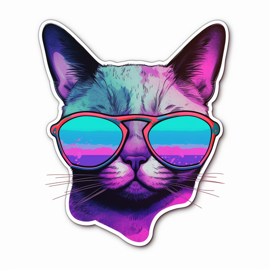 Siamese Cat Vinyl Decal Sticker for Car, Laptop, Tumbler and more # 004156