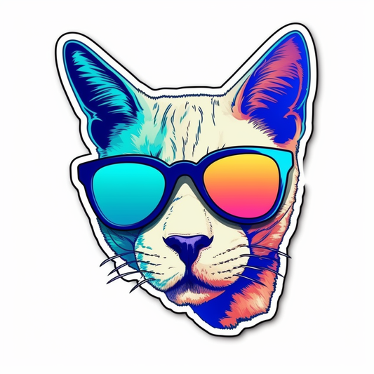 Siamese Cat Vinyl Decal Sticker for Car, Laptop, Tumbler and more # 004151