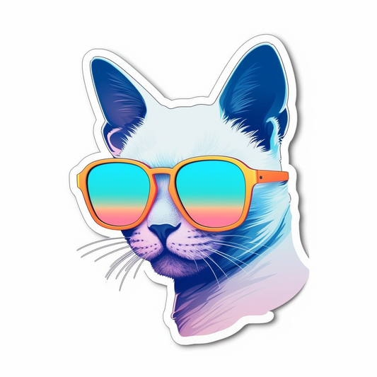 Siamese Cat Vinyl Decal Sticker for Car, Laptop, Tumbler and more # 004148