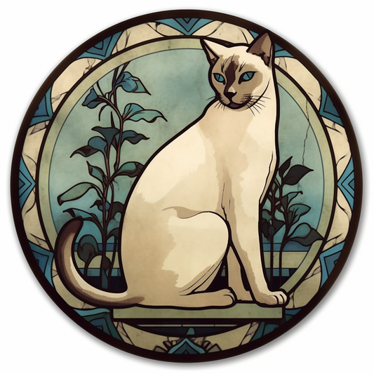 Siamese Cat Vinyl Decal Sticker for Car, Laptop, Tumbler and more # 004168