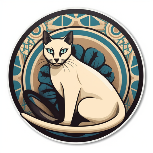 Siamese Cat Vinyl Decal Sticker for Car, Laptop, Tumbler and more # 004158