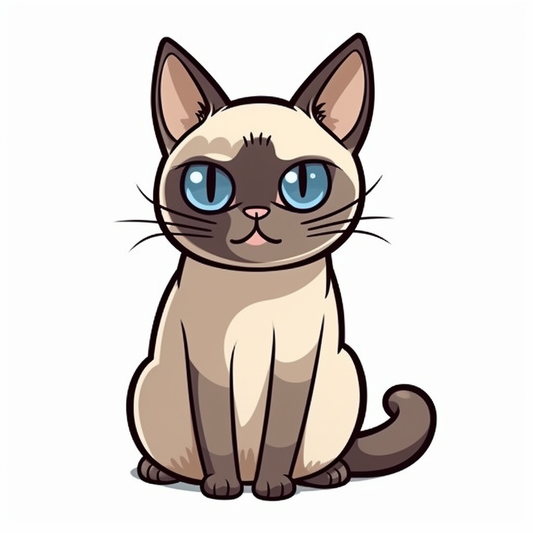 Siamese Cat Vinyl Decal Sticker for Car, Laptop, Tumbler and more # 004174