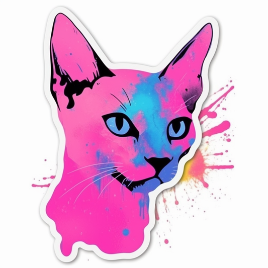 Siamese Cat Vinyl Decal Sticker for Car, Laptop, Tumbler and more # 007566