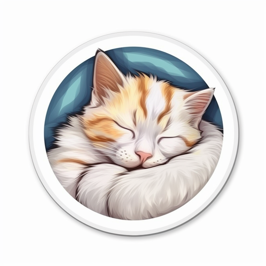 Sleeping Kitten Vinyl Decal Sticker for Car, Laptop, Tumbler and more # 0010841