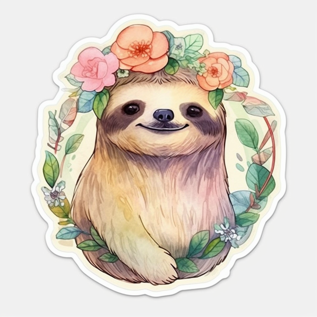 Sloth Vinyl Decal Sticker for Car, Laptop, Tumbler and more # 006063