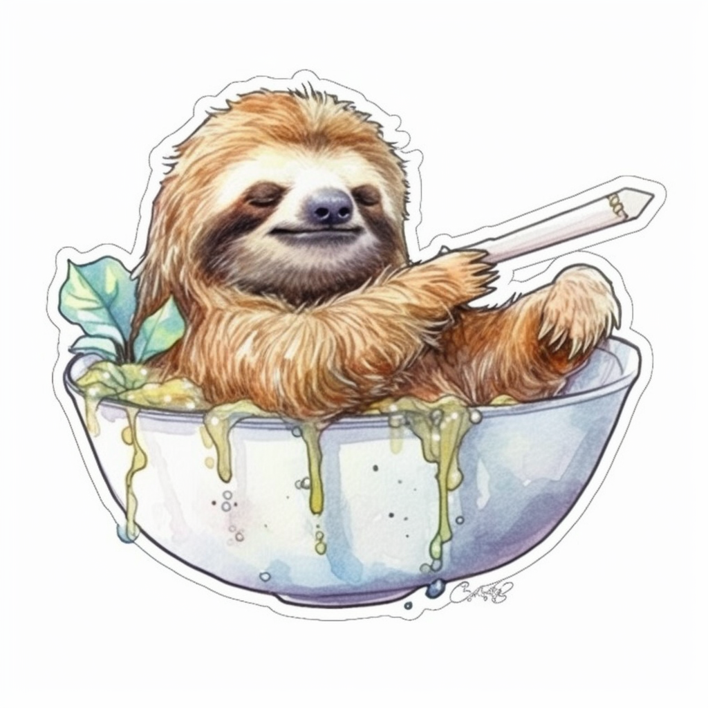 Sloth Vinyl Decal Sticker for Car, Laptop, Tumbler and more # 006045