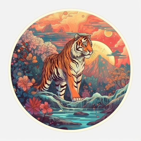 Tiger Vinyl Decal Sticker for Car, Laptop, Tumbler and more # 00554