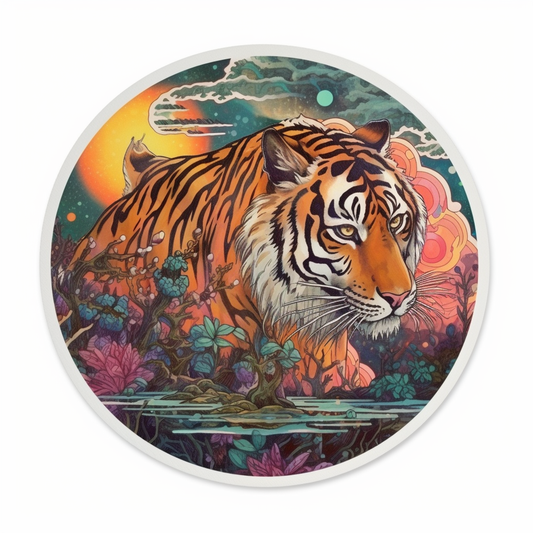 Tiger Vinyl Decal Sticker for Car, Laptop, Tumbler and more # 00559