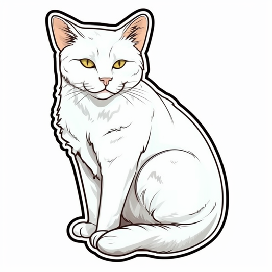 Turkish Van Cat Vinyl Decal Sticker for Car, Laptop, Tumbler and more # 007949