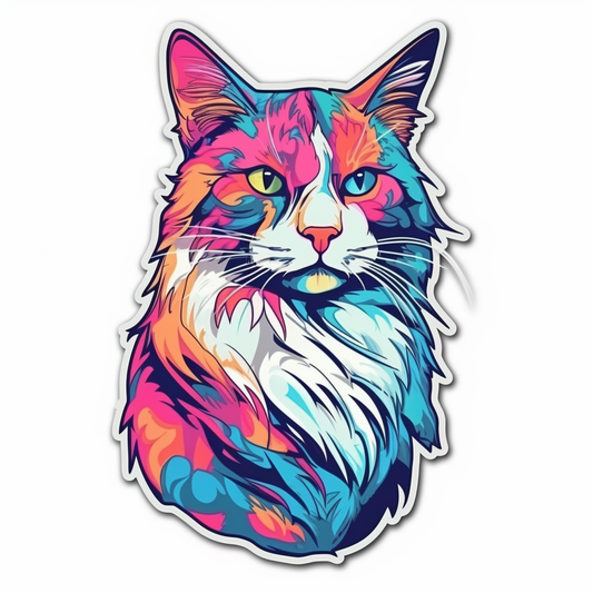 Turkish Van Cat Vinyl Decal Sticker for Car, Laptop, Tumbler and more # 007951