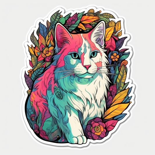 Turkish Van Cat Vinyl Decal Sticker for Car, Laptop, Tumbler and more # 007970