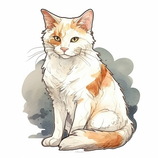 Turkish Van Cat Vinyl Decal Sticker for Car, Laptop, Tumbler and more # 007988
