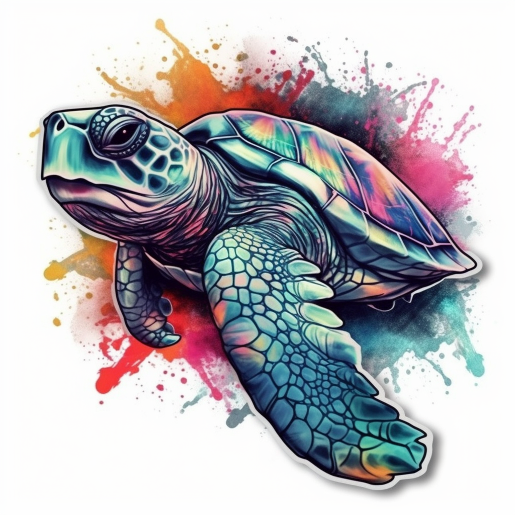 Turtle Vinyl Decal Sticker for Car, Laptop, Tumbler and more # 005977