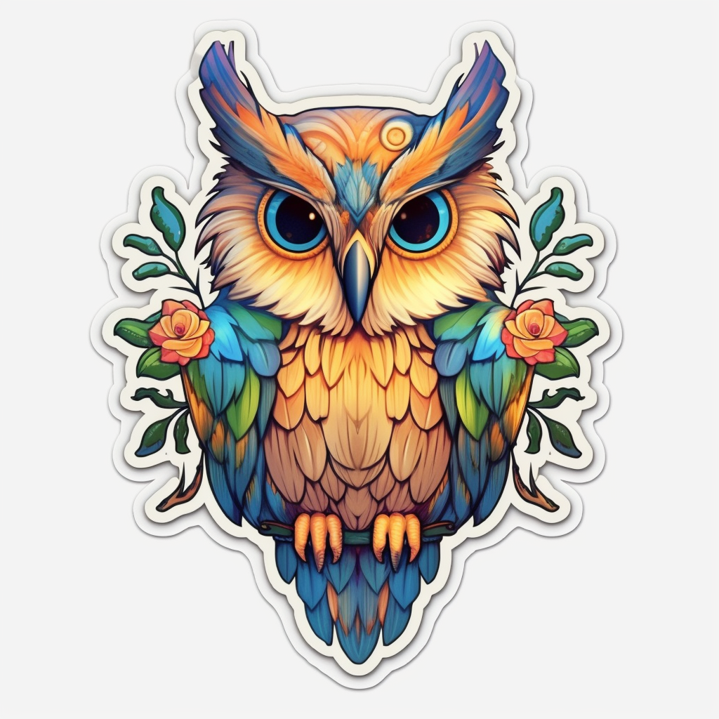 Cute and Adorable Owl Vinyl Decal Sticker for Car, Laptop, Tumbler and more # 0010908