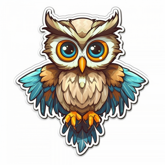 Cute and Adorable Owl Vinyl Decal Sticker for Car, Laptop, Tumbler and more # 0010916