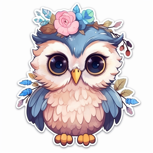 Cute and Adorable Owl Vinyl Decal Sticker for Car, Laptop, Tumbler and more # 0010943