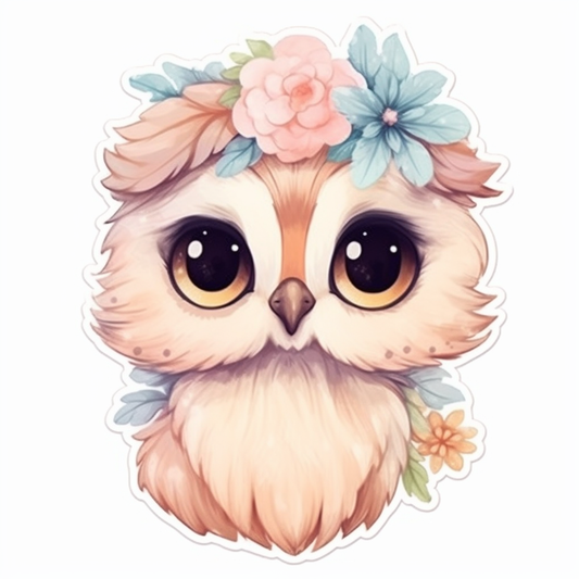 Cute and Adorable Owl Vinyl Decal Sticker for Car, Laptop, Tumbler and more # 0010928