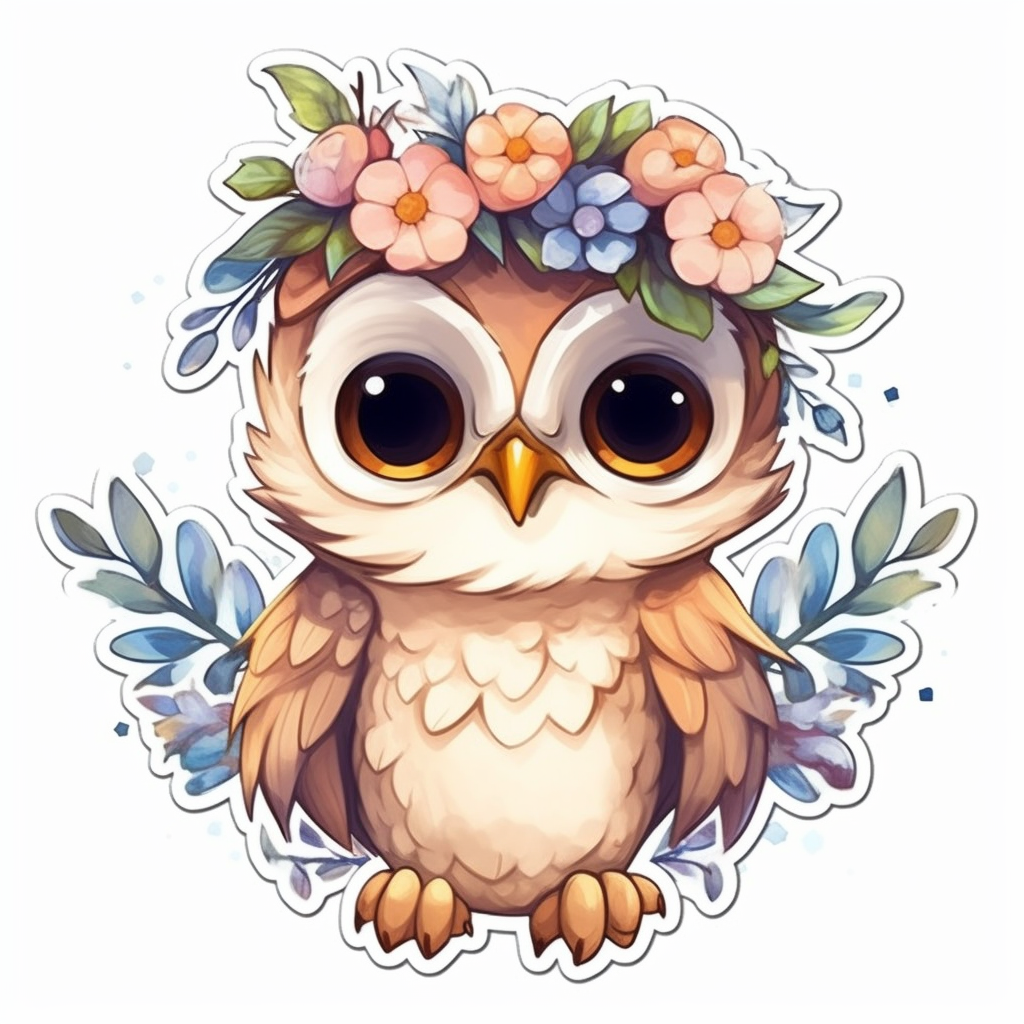 Cute and Adorable Owl Vinyl Decal Sticker for Car, Laptop, Tumbler and more # 0010950