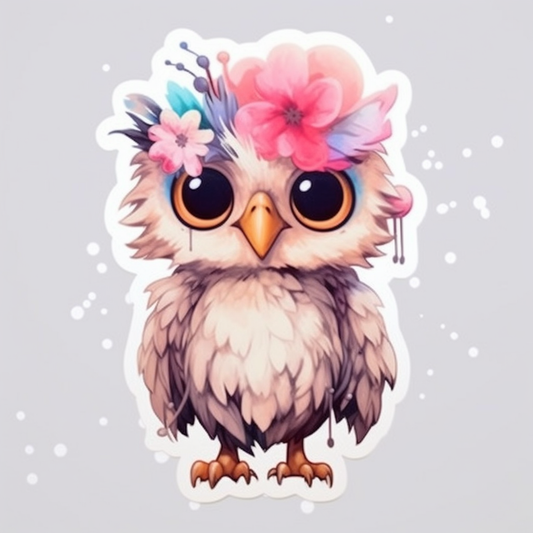 Cute and Adorable Owl Vinyl Decal Sticker for Car, Laptop, Tumbler and more # 0010933