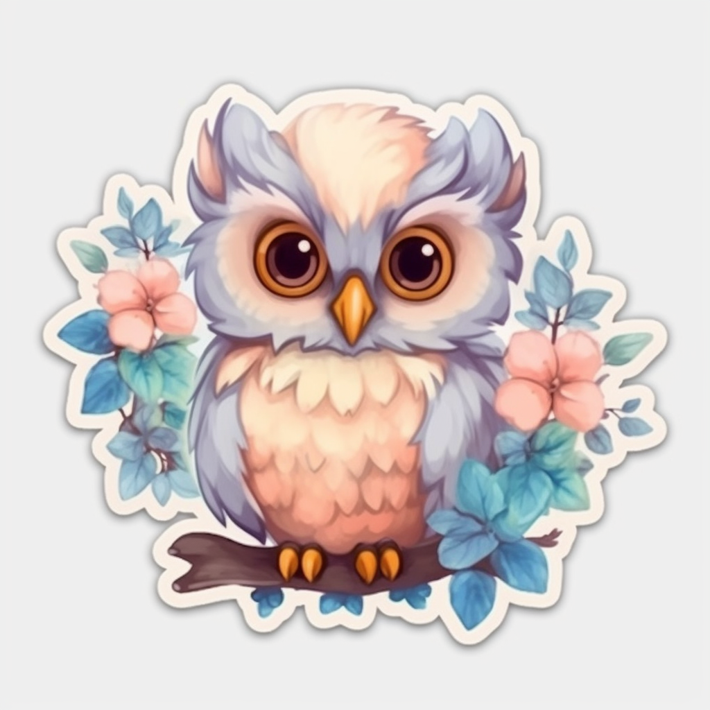 Cute and Adorable Owl Vinyl Decal Sticker for Car, Laptop, Tumbler and more # 0010939