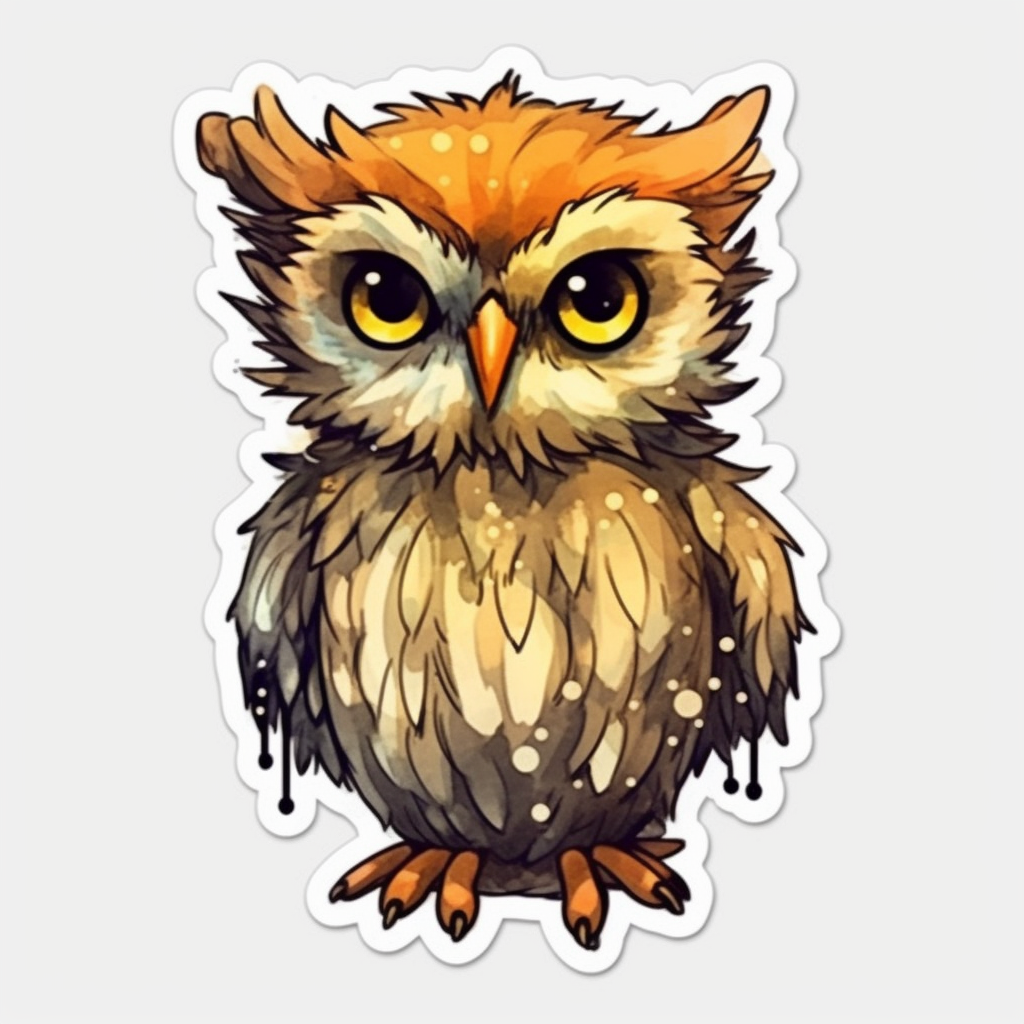 Cute and Adorable Owl Vinyl Decal Sticker for Car, Laptop, Tumbler and more # 0010962