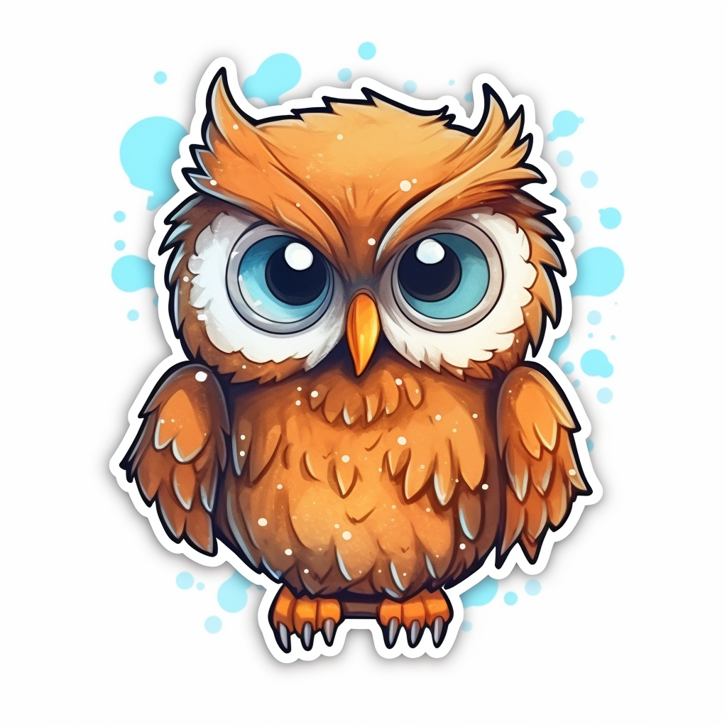 Cute and Adorable Owl Vinyl Decal Sticker for Car, Laptop, Tumbler and more # 0010957