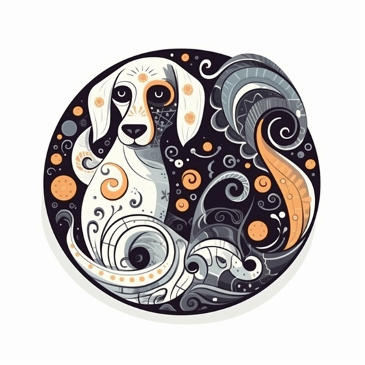 Yin Yang Dog Vinyl Decal Sticker for Car, Laptop, Tumbler and more # 005492