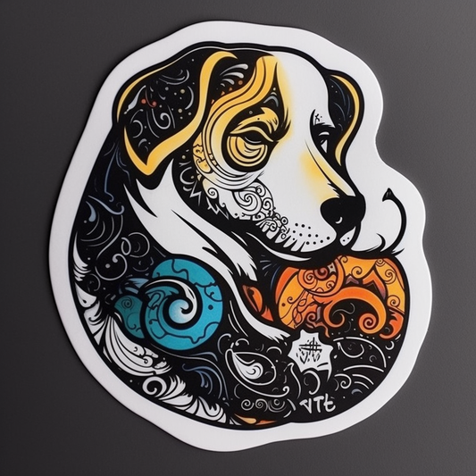 Yin Yang Dog Vinyl Decal Sticker for Car, Laptop, Tumbler and more # 005507