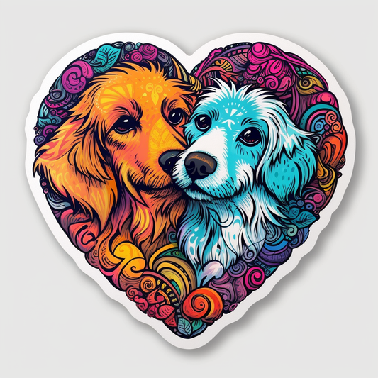 Yin Yang Dog Vinyl Decal Sticker for Car, Laptop, Tumbler and more # 005514