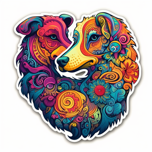 Yin Yang Dog Vinyl Decal Sticker for Car, Laptop, Tumbler and more # 005470