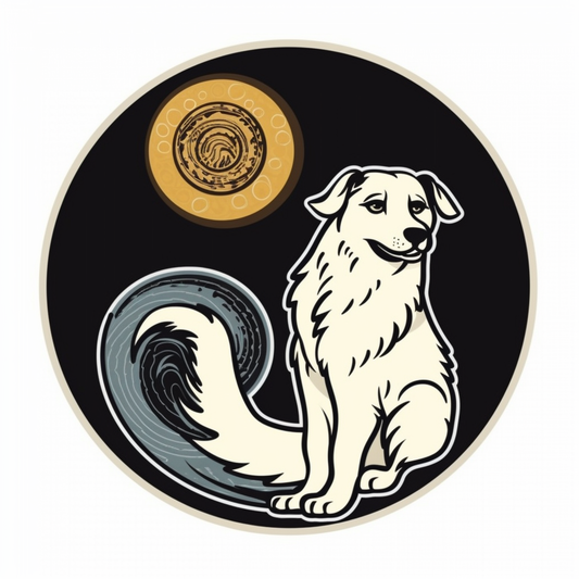 Yin Yang Dog Vinyl Decal Sticker for Car, Laptop, Tumbler and more # 005452