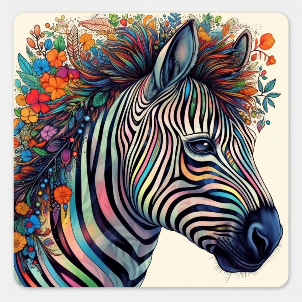 Zebra Vinyl Decal Sticker for Car, Laptop, Tumbler and more # 003804