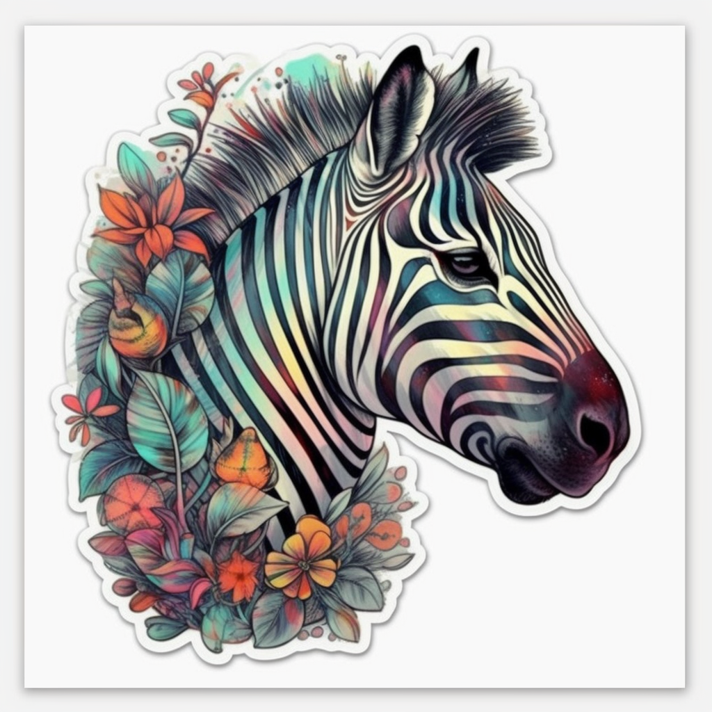 Zebra Vinyl Decal Sticker for Car, Laptop, Tumbler and more # 003803