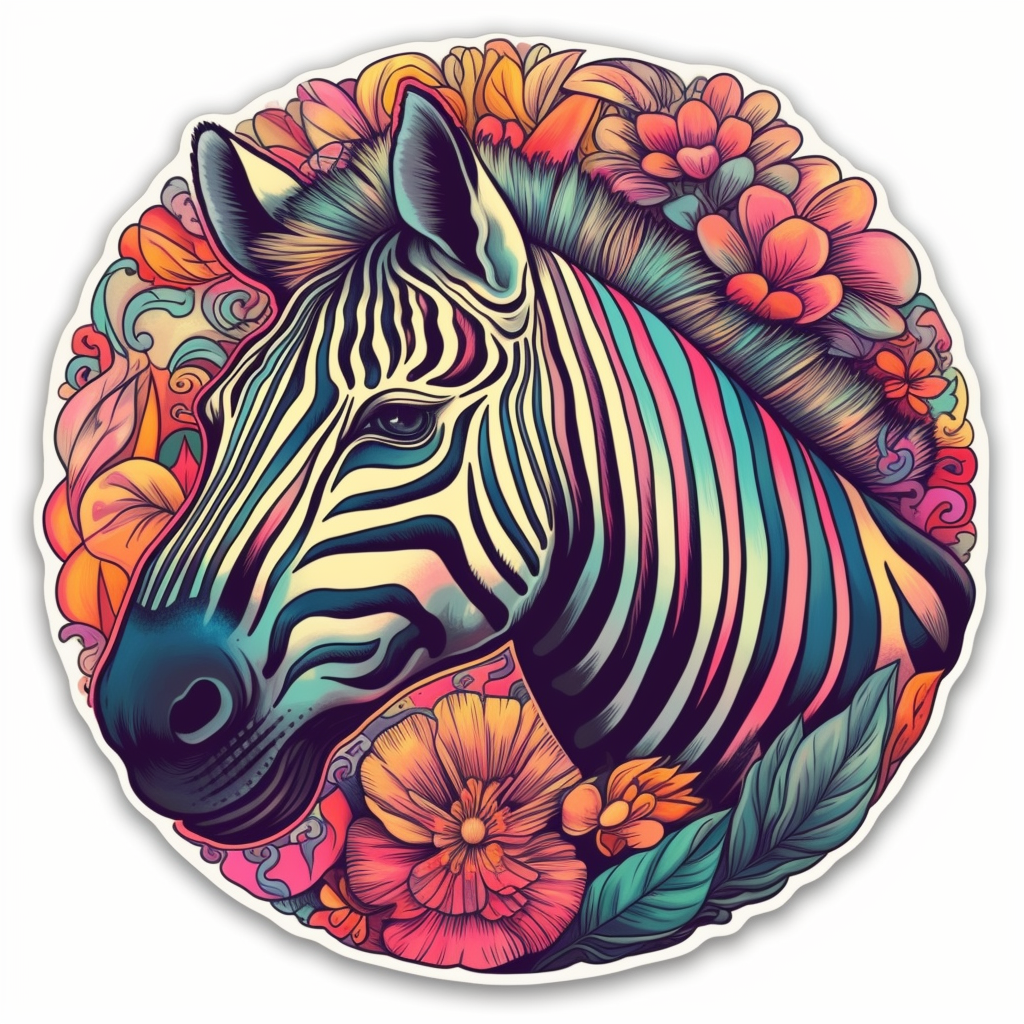 Zebra Vinyl Decal Sticker for Car, Laptop, Tumbler and more # 003826