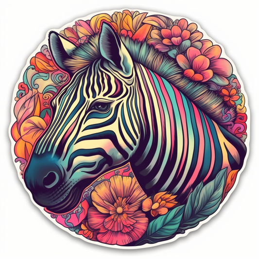 Zebra Vinyl Decal Sticker for Car, Laptop, Tumbler and more # 003826
