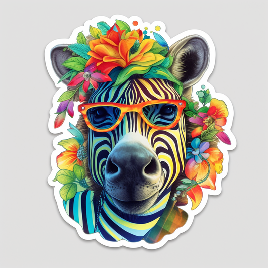Zebra Vinyl Decal Sticker for Car, Laptop, Tumbler and more # 003788