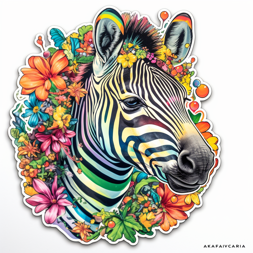 Zebra Vinyl Decal Sticker for Car, Laptop, Tumbler and more # 003811