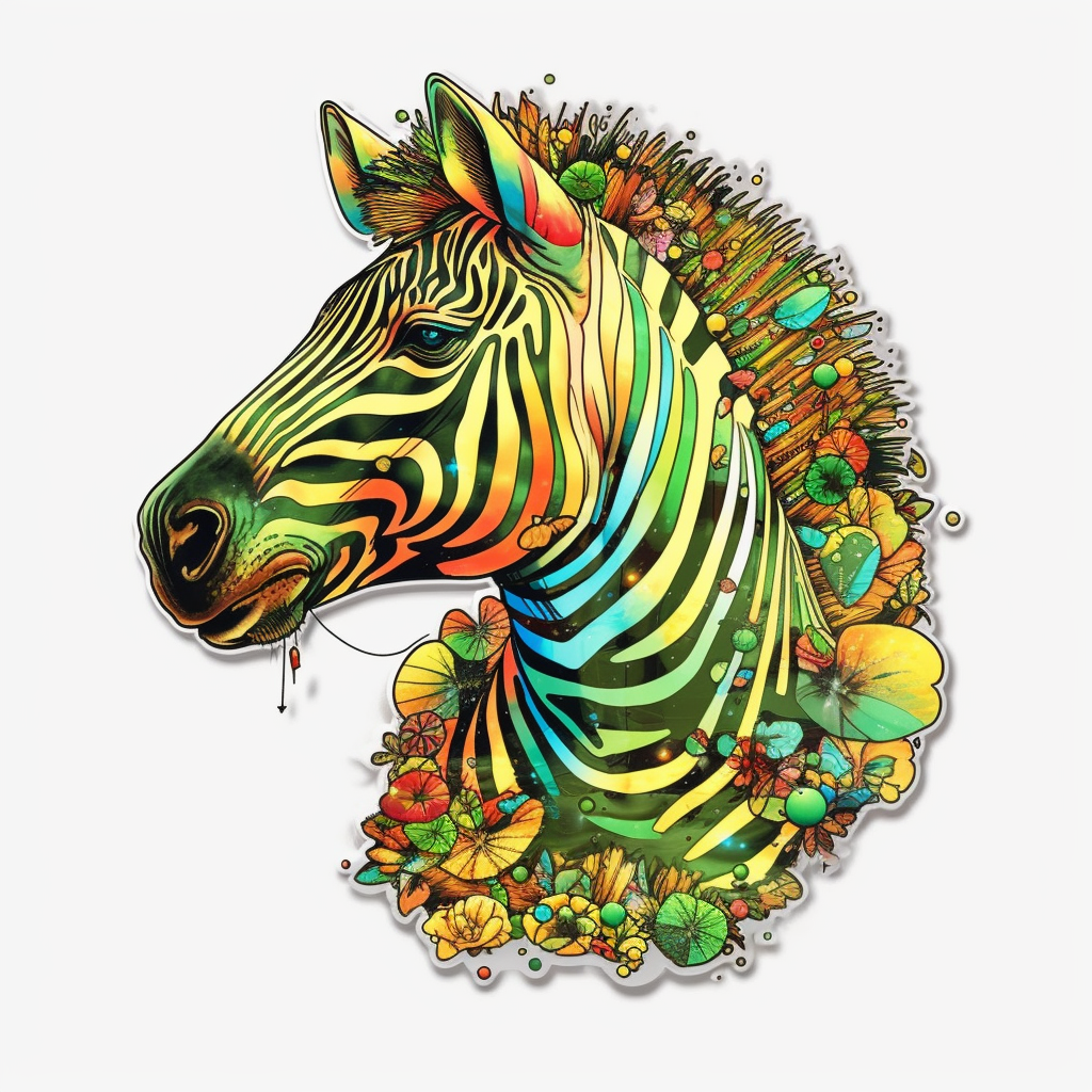 Zebra Vinyl Decal Sticker for Car, Laptop, Tumbler and more # 003805