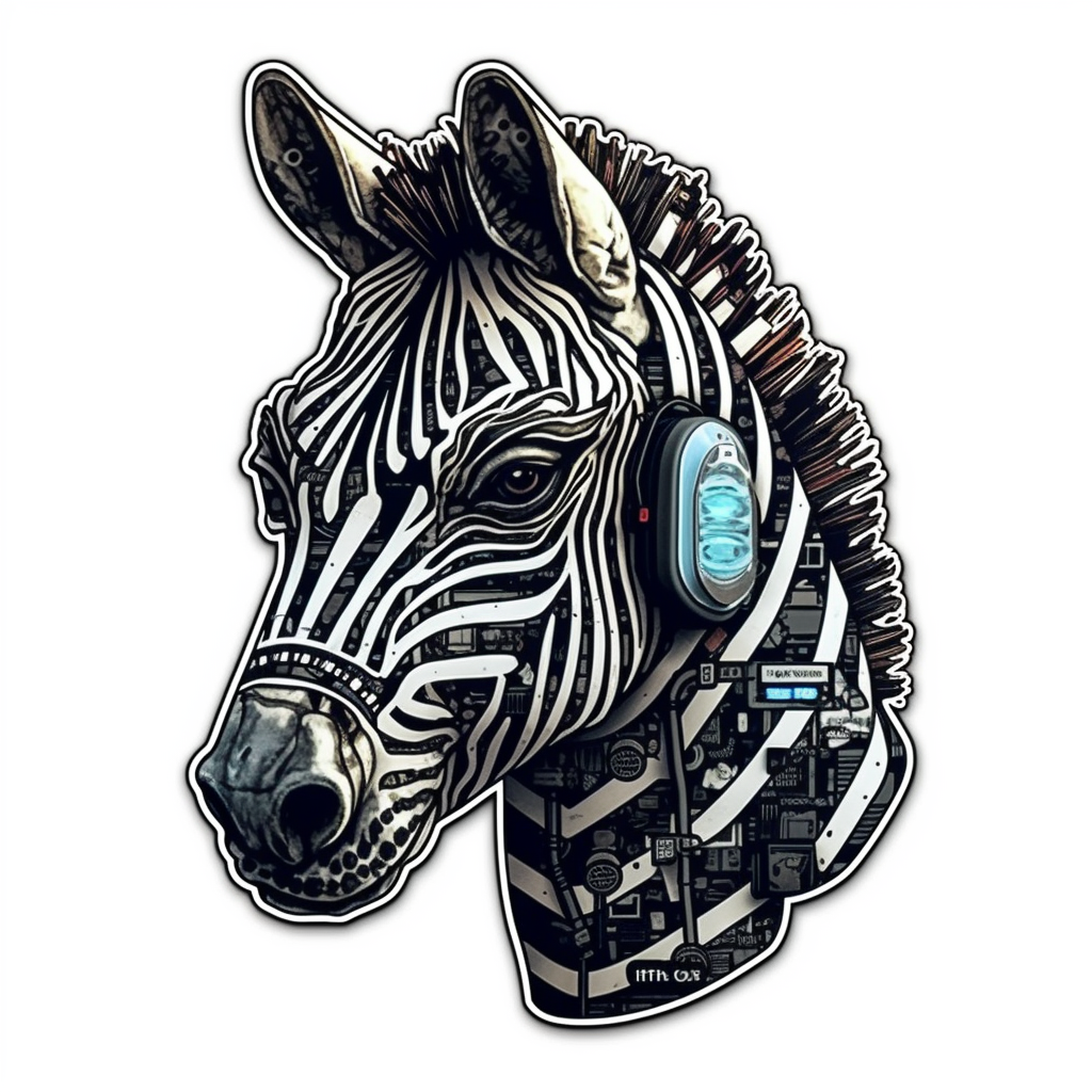 Zebra Vinyl Decal Sticker for Car, Laptop, Tumbler and more # 003807