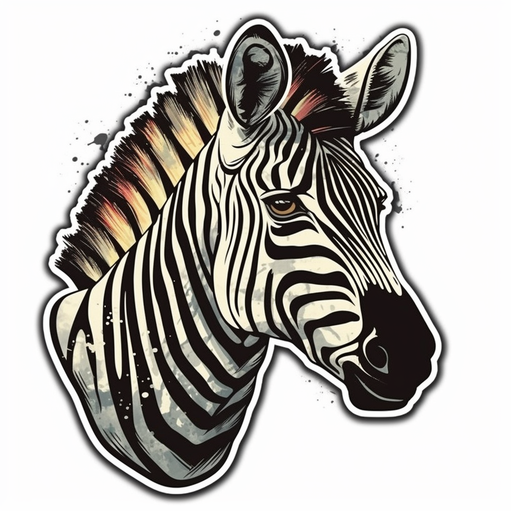 Zebra Vinyl Decal Sticker for Car, Laptop, Tumbler and more # 003814