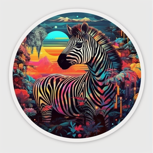 Zebra Vinyl Decal Sticker for Car, Laptop, Tumbler and more # 003835