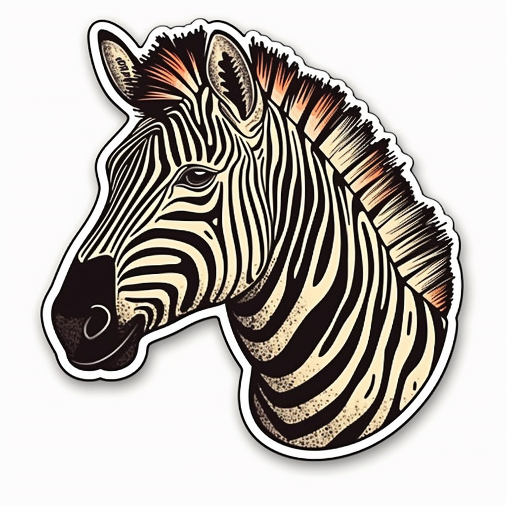 Zebra Vinyl Decal Sticker for Car, Laptop, Tumbler and more # 003840