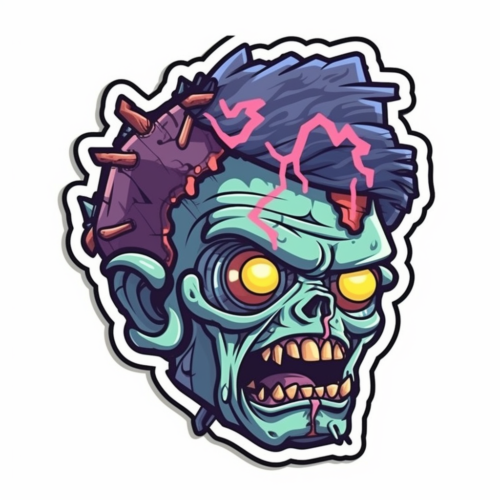 Zombie Vinyl Decal Sticker for Car, Laptop, Tumbler and more # 007072