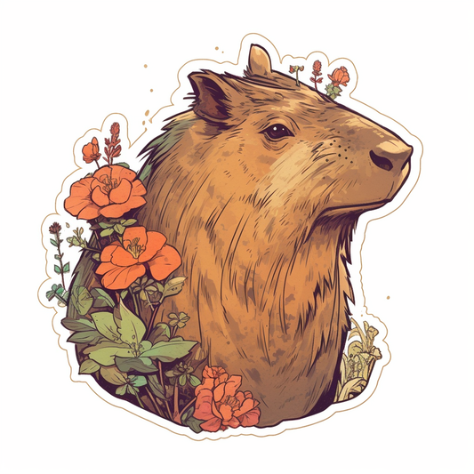 Capybara Vinyl Decal Sticker for Car, Laptop, Tumbler and more # 003508